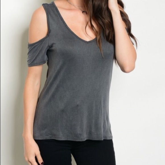 Muave Racerback Cold Shoulder Top - Picture 4 of 7